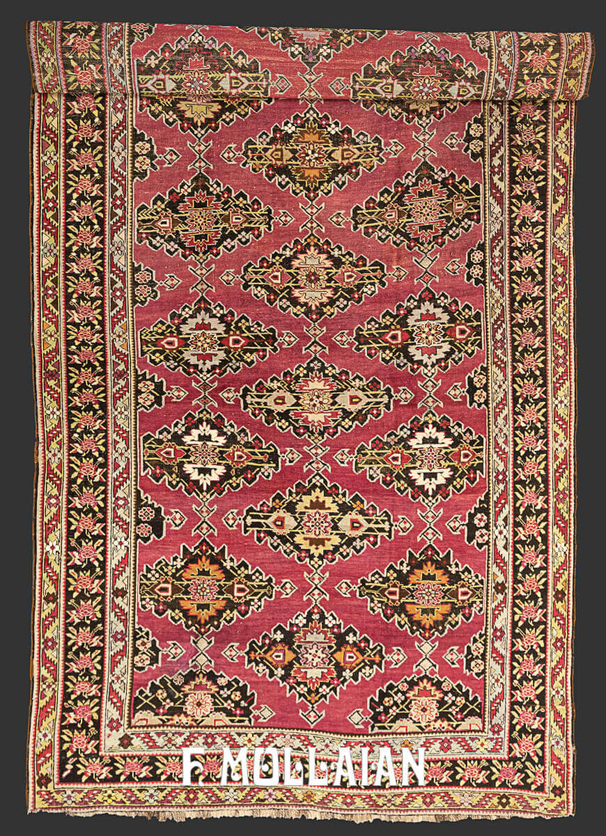 Antique Very Long Karabakh (Qarabağ) Kalle Size All-Over Caucasian Carpet n°:20028823